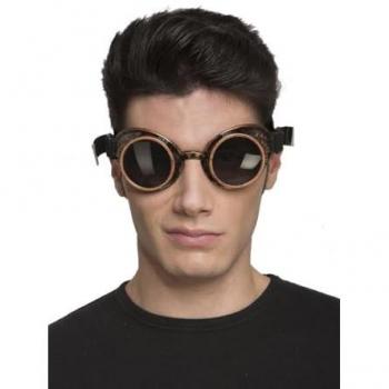 Disfraz para Adultos My Other Me Steampunk con Gafas de Steampunk negras Tintadas, Talla única