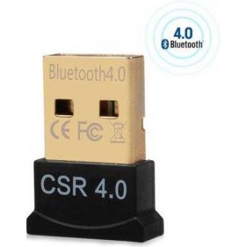 Adaptador Dongle USB Bluetooth 4.0 Nano Antena Transmisor Receptor Inalámbrico para Ordenador PC Windows 10 8 7, Color Negro