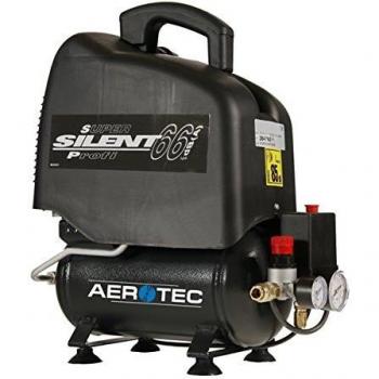 Compresor de pistón Vento Silent 6, 1 cilindro agregado para uso en interiores, sin vibración, silencioso, 6 l de volumen, 8 bar de presión de la caldera, 68 dB de