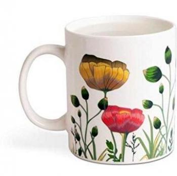 Balvi Mug Bloom Cambia de Color! Taza con Dibujo de Flores Capacidad: 290ml Cerámica