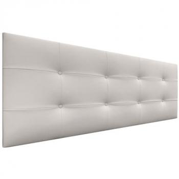 Cabecero Acolchado Capitone Tapizado en Polipiel Blanco Hueso 150x60cm con 8cm de Grosor para Cama Matrimonio e Individual