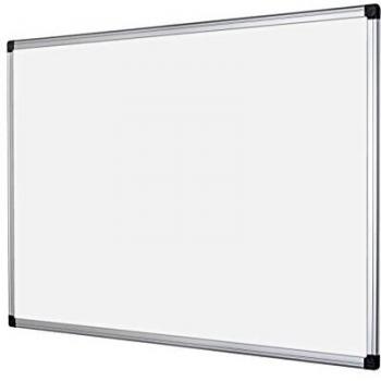 Bi-Office Maya - Pizarra blanca magnética con marco de aluminio, 150 x 100 cm