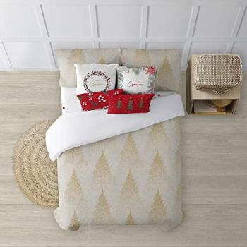 Funda Nórdica Navidad 50% Algodón - 50% Poliéster, con Botones Laponia 14, Talla 260x240 cm, Extrasuave, 100% Made in Spain