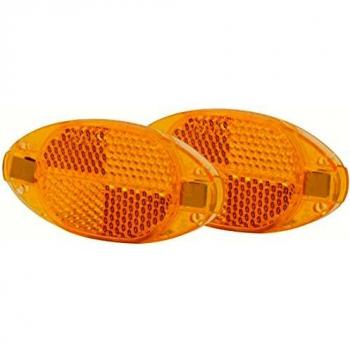 Reflectores Ovalados para Rueda y Radios Spanninga - 2 Piezas Naranjas