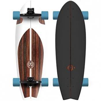 SURFSKATE HYDROPONIC FISH 31,5'' L0126-02 CLASSIC 2.0 WHITE / BROWN - Tabla de surfskate, diseño Hydroponic Fish, dimensiones 31,5 x