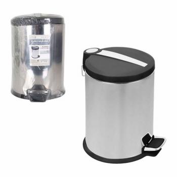Cubo de basura metálico con pedal de 9 litros - Confortime