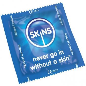 Preservativos Natural 500 Uds - Skins, preservativos de látex, ultra finos, sin olor, con lubricante a base de agua, textura suave y agradable al tacto