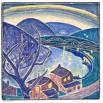 El Monongahela (Giclée de Yeti 750) Póster de Blanche Lazzell, 43,5 cm x 43,5 cm