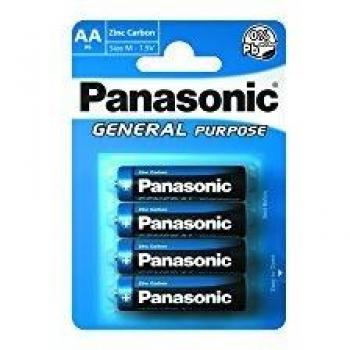 PANASONIC - - tipo AA R6 1,5 V UM3 - MN1500 STILO ZINC carbono para uso GENERAL