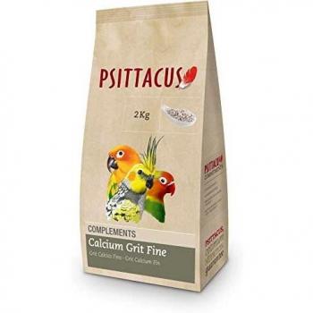 PSITTACUSS Calcium Grit Fine 2 Kg, Negro