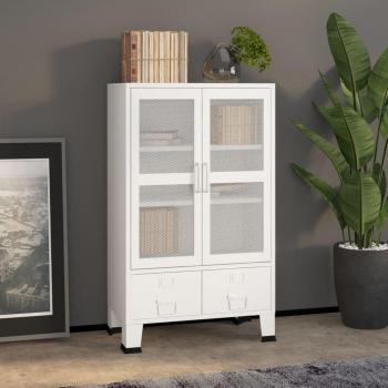 Clasificador industrial de metal blanco 70x40x115 cm