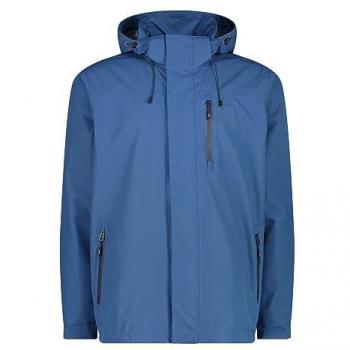 CMP Men's Rain Jacket with Zip Hood and Ventilation - Dusty Blue - Size 58