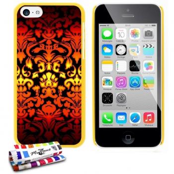 Muzzano Le Pearls-Carcasa rígida con diseño de cenefa barroca luz, incluye lápiz capacitivo y gamuza para iPhone 5C
