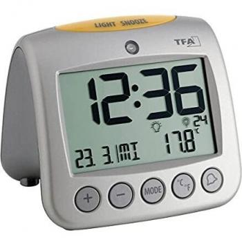 TFA Reloj Despertador Digital con termómetro