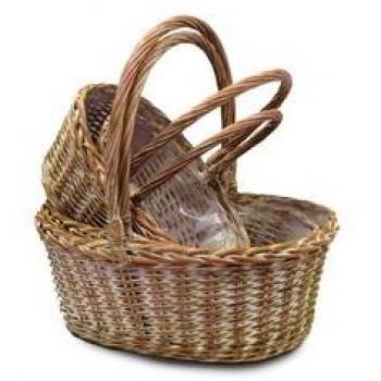 UNA CESTA AMARILLO TRIGO (34*23*14/36 CM.)