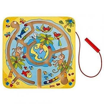 Goki- Juegos de acción y reflejosJuegos educativosGOKILaberinto magnético Isla de Animales, Multicolor