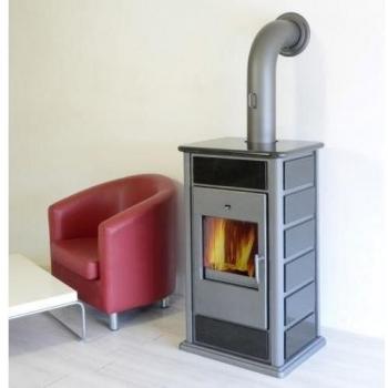 Chimenea Horno wasserführend schmitzker Alicante Excellence Blackline 14 KW