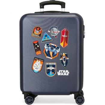 Maleta de Cabina Infantil Star Wars Badges Space Mission Rígida 35L Azul