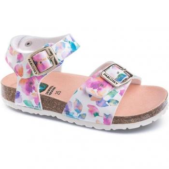 Pablosky 423400 Sandalia Plana niña Blanco, sandalias de niña de materiales reciclados con hebilla