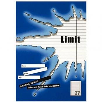 Cuaderno Limit A4 Rayado 27, 80 g/m², 16 Hojas, con Bordes Izquierdo y Derecho