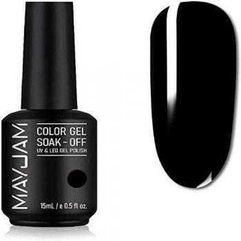 MAYJAM Gel Esmalte de Uñas Barniz Soak Off UV LED Esmalte de Uñas en Gel Nail Art Manicure Salon DIY en Casa 15ML- Clásico Negro