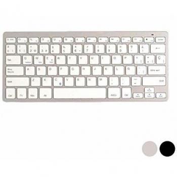SUBBLIM Teclado Inalambrico Español Pequeño Bluetooth Compatible Con Dispositivos Apple Mac Android y Windows - Dynamic Compact Gris y Negro
