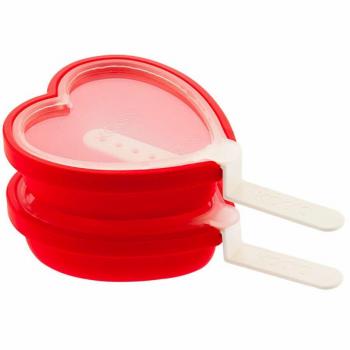 Set De 2 Moldes Corazón Koala Silicona Rojo