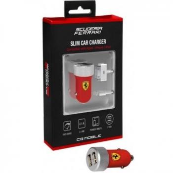 Ferrari FERUCC2UAPRE - Cargador de coche para Apple iPhone 4/5 y Apple iPad
