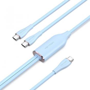 Cable USB Tipo-C Vention CTMSG de Alta Velocidad y Carga Rápida, 1.5m, Color Azul