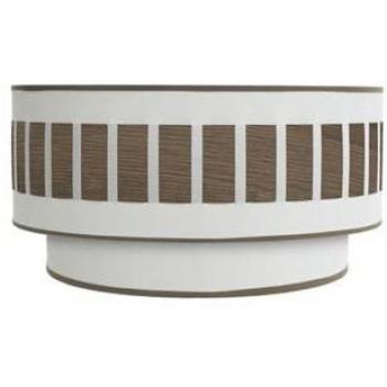 Aplique Ivanna 1xe27 Blanco y Madera Oscura 17x30x15 cm