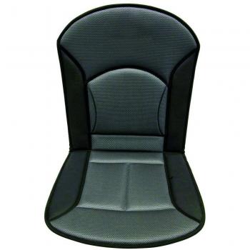 Carpoint 0323275 - Funda acolchada para asiento, color negro y gris