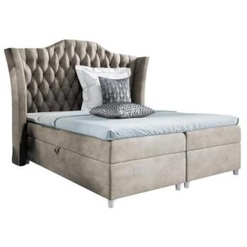 Cama Continental Baltimore 183, Doble, Tapiz Fresh 1, 180x209x147cm, con dos cajones de almacenamiento