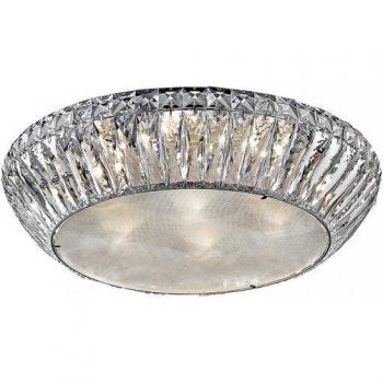 Plafón de diseño Armel Chrome 7 bombillas 14cm, Impex Armel Plafón 7 Luces led Empotrado Cromado