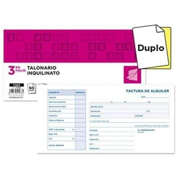 Liderpapel talonario inquilinato 3fz original y copia t207 con codiciones e iva
