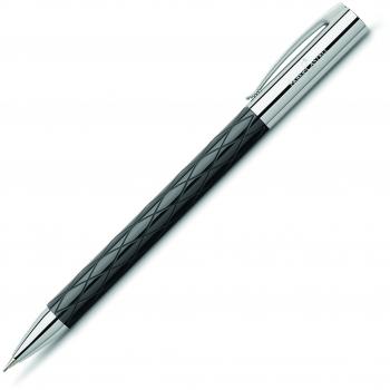 Faber-Castell 138900 - Portaminas con cuerpo en resina de color negro, guilloqueada con el acabado Rhombus, mina de 0.7 mm, graduación B