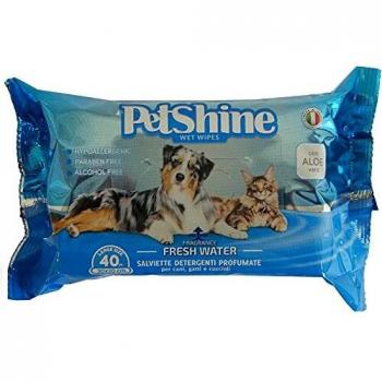 PORRINI Toallitas Higiene para Perro y Gato, Agua Fresca