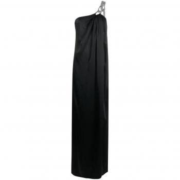 Stella McCartney Women's Crystal One-Shoulder Long Dress in Black | Size 38 | 6A03213AU3091000