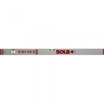 Nivel de burbuja Sola AZB 150 cm en aluminio anodizado plata, precisión 0.5 mm/m