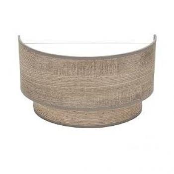 Aplique Doble Smile 1xe27 Madera Gris 17x30x15 Cm - Diseño Moderno FABRILAMP