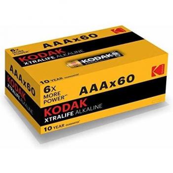 Pilas Alcalinas Kodak Xtralife AAA - Pack de 60 - 1,5 V