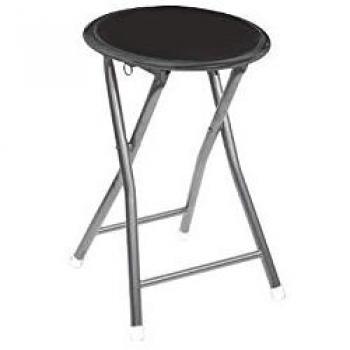 EDP Atmosphera 83196 Taburete de Cocina, Negro, 30x30x45 cm, naranja