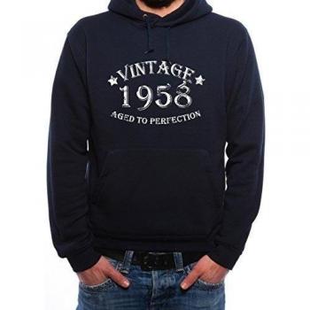 Mister Merchandise Hoodie para Hombre Vintage 1958 Aged to Perfection Geburtstag - Sudadera con Capucha S-XXL - Muchos Colores