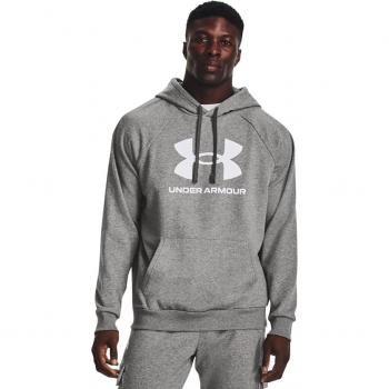 Under Armour Men's Rival Fleece Logo Hoodie - Grey, Size L, Gender: Male