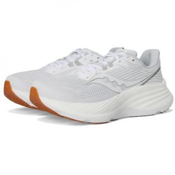 Saucony Hurricane 24 Men's Stability Running Shoes - White/Olivine