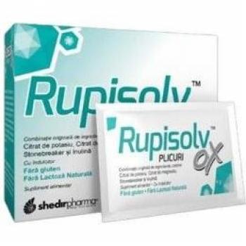 Shedir Rupisolv OX - Suplemento para el sistema urinario en formato de 20 sobres, que incluye Chanca Piedra e Inulina, ideal para aporte reducido en la dieta