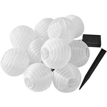 Tira de luces solares LUMI JARDIN - 10 farolitos LED resistentes al agua