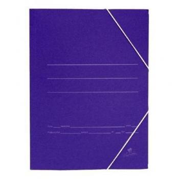 Carpeta de cartón azul mate 500 gr/m2 con goma - folio - 34x25x1cm (20 uds)