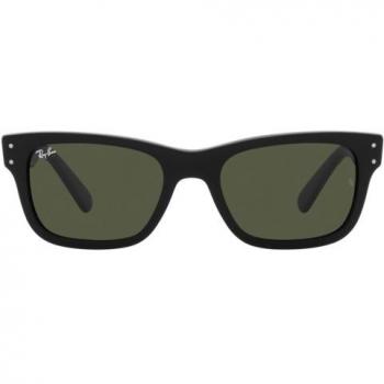 Ray-Ban Mr Burbank RB2283 Square Sunglasses, Black Frame, Green Lens, Size 58MM