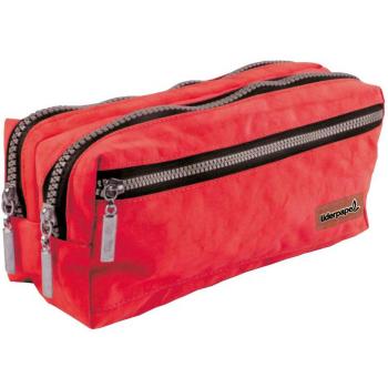 Bolso escolar Liderpapel portatodo rectangular 3 bolsillos rojo 210x80x85 mm