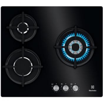 Electrolux EGH6333BOX Placa de Gas | Inox | 60 cm | 3 Quemadores | Wok | Ultrarrápido | Seguridad Termopar